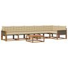 vidaXL Ensemble de canap&eacute;s d'ext&eacute;rieur 7 pcs Naturel et Beige