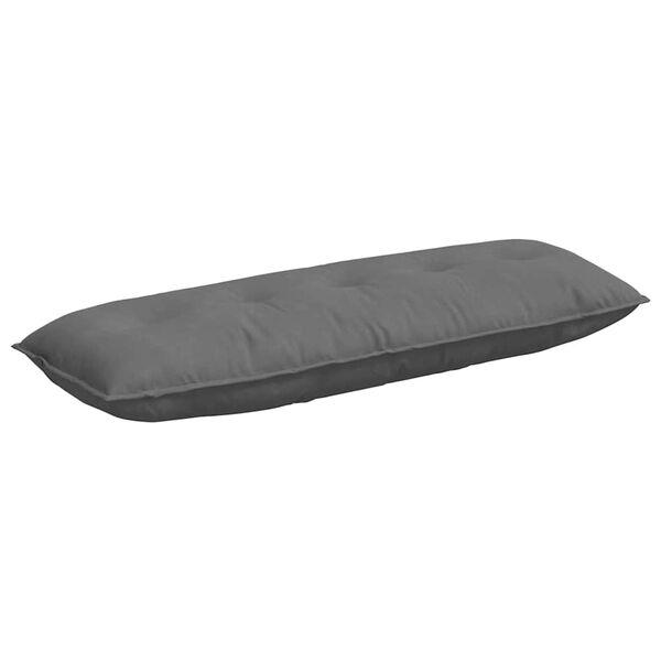 vidaXL Coussin de Dos Gris fonc&eacute; 140 x 50 cm Tissu en microfibre