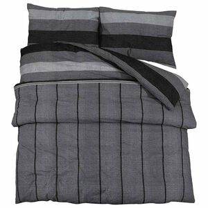 vidaXL Ensemble de housse de couette gris fonc&eacute; 260x240 cm Coton