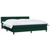vidaXL Sommier &agrave; lattes de lit et matelas vert fonc&eacute; 180x210cm velours