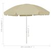 vidaXL Parasol de plage jaune sable 300 cm