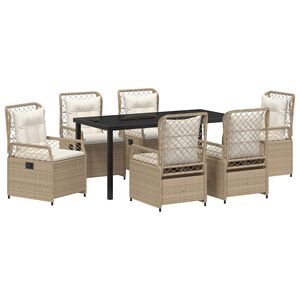 vidaXL Ensemble de salle &agrave; manger pour jardin 7 pcs