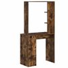 vidaXL Bureau Chêne fumé 78,5 x 37 x 154,5 cm Bois d'ingénierie