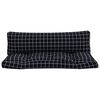 vidaXL Coussins de palette lot de 2 motif à carreaux noir tissu Oxford