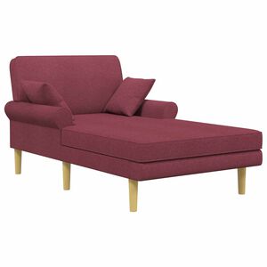 vidaXL M&eacute;ridienne Bordeaux Tissu