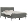 vidaXL Cadre de lit avec matelas Gris fonc&eacute; 137 x 190 cm Velours