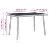 VidaXL Table basse de jardin rectangulaire gris clair résine tressée