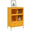 vidaXL Buffet haut jaune moutarde 68x39x101,5 cm acier