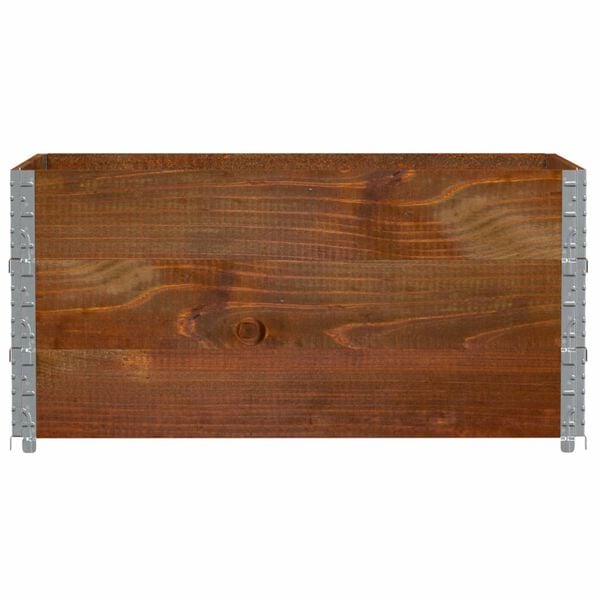 vidaXL Colliers de palette 3 pcs marron 120x80 cm bois de pin solide