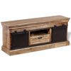vidaXL Meuble TV avec 2 portes coulissantes Bois de manguier massif