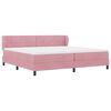 vidaXL Lit &agrave; ressorts avec matelas Rose 200 x 200 cm Velours
