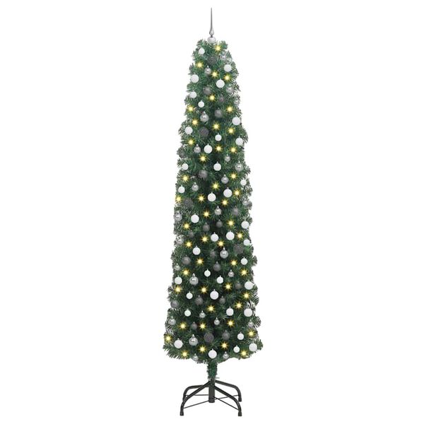 vidaXL Sapin de No&euml;l artificiel Vert 240 cm PVC et acier et plastique
