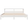vidaXL Cadre de lit sans matelas blanc 200x200 cm bois massif de pin