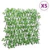 vidaXL Treillis de lierre artificiel extensible 5 pcs vert 180x60 cm