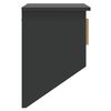 vidaXL Armoire murale et crochets noir 80x24x35,5 cm bois d'ing&eacute;nierie