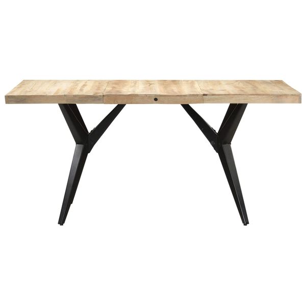 vidaXL Table &agrave; manger 180x90x76 cm bois de manguier brut