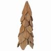 vidaXL Sapin de Noël avec support Marron 50 cm Bois de teck solide