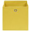 vidaXL Bo&icirc;tes de rangement 10 pcs Tissu intiss&eacute; 28x28x28 cm Jaune