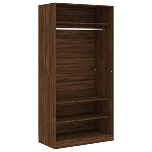 vidaXL Garde-robe ch&ecirc;ne marron 100x50x200 cm bois d'ing&eacute;nierie