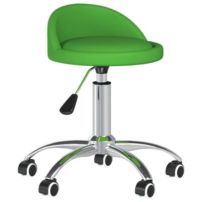 vidaXL Chaise pivotante de bureau Vert Similicuir