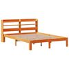 vidaXL Cadre de lit sans matelas cire marron 140x200cm bois pin massif