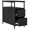 vidaXL Cabinet de chevet avec tiroir 2 pcs Ch&ecirc;ne noir 30 x 60 x 60 cm
