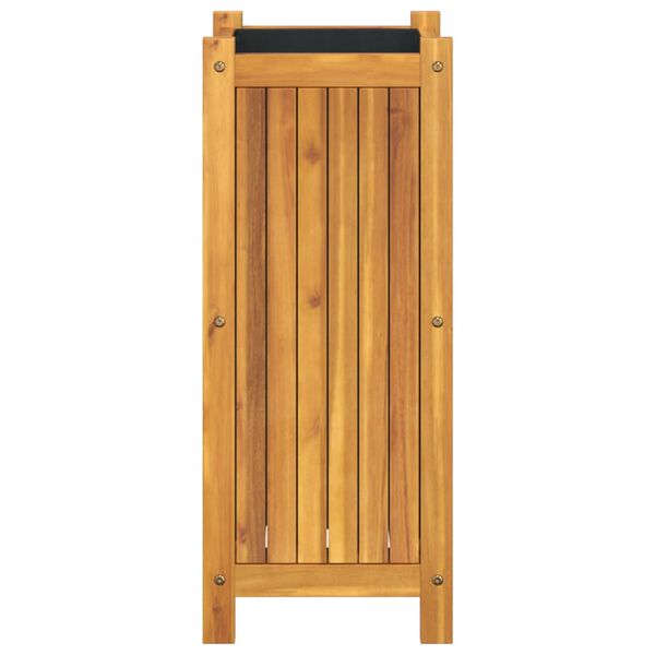 vidaXL Jardini&egrave;re avec doublure 31x31x75 cm bois massif d'acacia