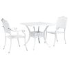 vidaXL Ensemble de tables de jardin 3 pcs Blanc Aluminium coul&eacute;