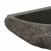 vidaXL Lavabo Gris (30-37) x (30-37) x 12 cm Pierre de Rivi&egrave;re