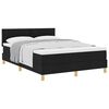 vidaXL Lit boxspring avec matelas avec matelas Noir 160 x 200 cm tissu