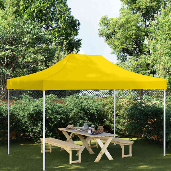 vidaXL Toit de tente de r&eacute;ception 4x3 m Jaune 270 g/m&sup2;