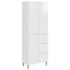 vidaXL 2 pcs Blanc brillant