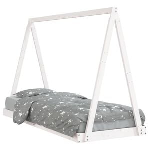 vidaXL Cadre de lit pour enfants blanc 80x200 cm bois de pin massif