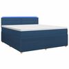 vidaXL Lit boxspring avec matelas Bleu 140 x 200 cm Tissu