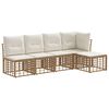 vidaXL Ensemble de canap&eacute;s d'ext&eacute;rieur 2 pcs Naturel Polyester