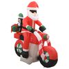 vidaXL P&egrave;re No&euml;l gonflable sur moto LED IP44 160 cm