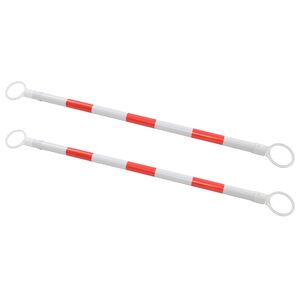 vidaXL Barre r&eacute;tractable pour c&ocirc;nes 2 pcs Plastique 116-197 cm