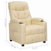 vidaXL Fauteuil Cr&egrave;me Tissu