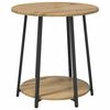 vidaXL Ensemble de tables d'appoint 2 pcs Chêne artisanal et noir