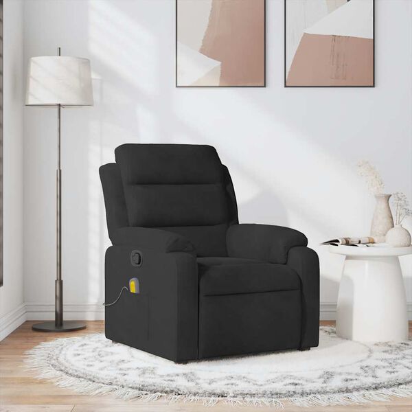 vidaXL Fauteuil de massage inclinable noir velours
