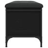 vidaXL Banc de rangement noir 102x42x45 cm bois d'ing&eacute;nierie