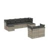 vidaXL Salon de jardin 9 pcs avec coussins gris clair r&eacute;sine tress&eacute;e