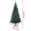 vidaXL Sapin de No&euml;l artificiel pr&eacute;-&eacute;clair&eacute; Vert 210 cm PVC et m&eacute;tal