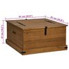 vidaXL Coffre de rangement HALDEN 91x91x47 cm bois massif pin