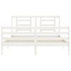 vidaXL Cadre de lit sans matelas blanc 160x200 cm bois massif
