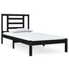 vidaXL Cadre de lit sans matelas noir 90x200 cm bois de pin massif