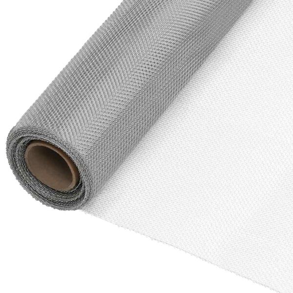 vidaXL Écran en treillis Acier inoxydable 112x2000 cm Argenté