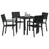 vidaXL Ensemble de salle &agrave; manger pour jardin 5 pcs Noir