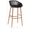 vidaXL Chaises de bar lot de 2 noir