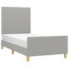 vidaXL Cadre de lit sans matelas gris clair 90x200 cm tissu